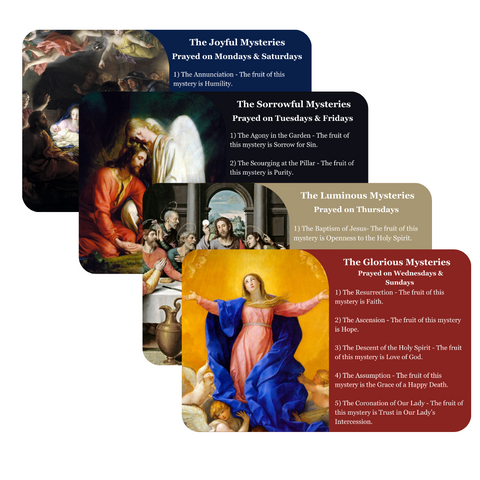 4 Card Value Pack - The Mysteries of the Rosary