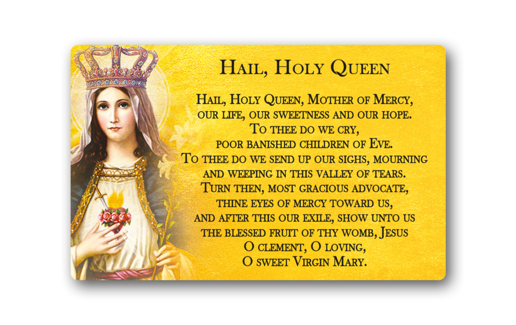 Wholesale Hail, Holy Queen Prayer (Salve Regina) Catholic ID